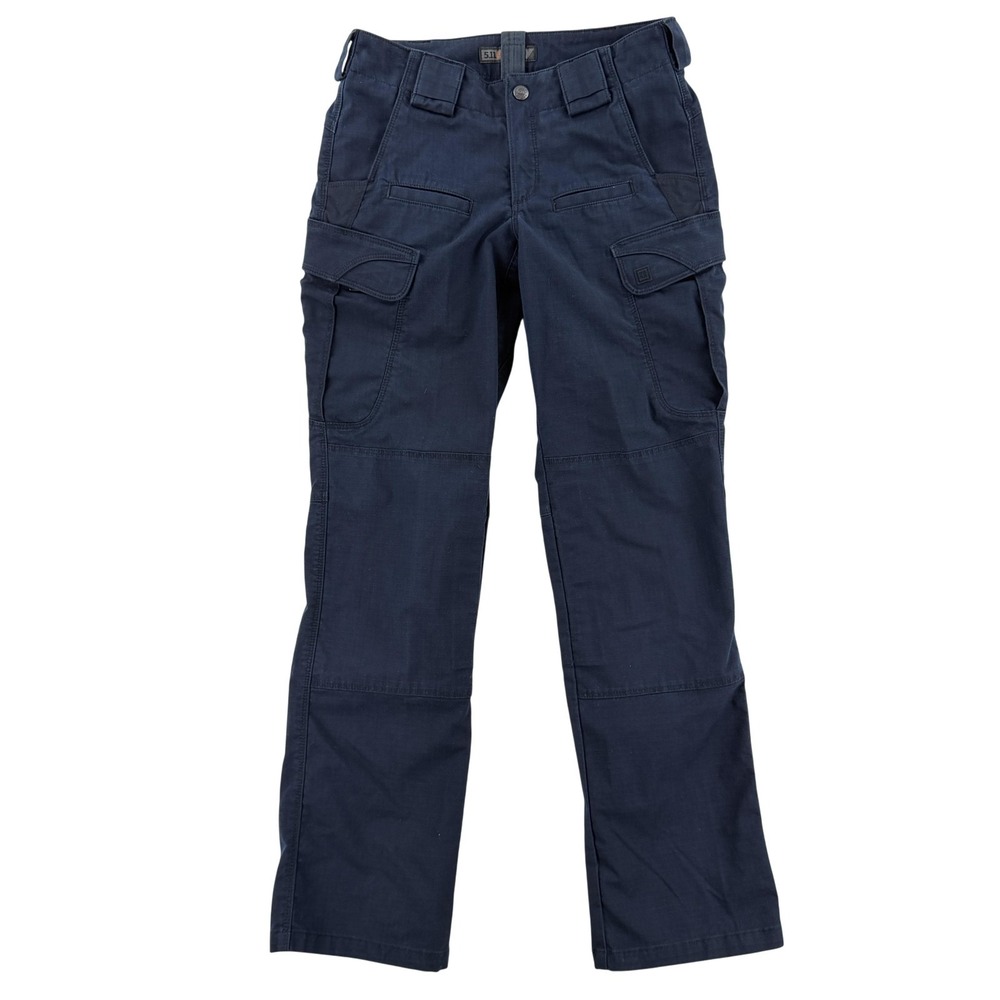 5.11 Tactical Cargo Pants Womens 12 Blue Slim Fit Ripstop Pockets Outdoor 28x30